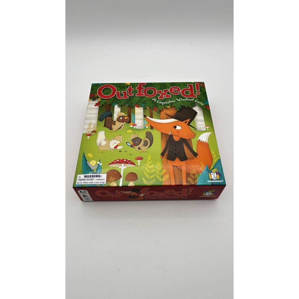 Gamewright Outfoxed! A Cooperative Clue Whodunit Board Game for Kids 5+ VG Cond.